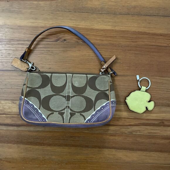 Coach VTG Coral Fish Appliqué Mini Bag & Key Ring Limited Edition H05Q-1491 - Picture 3 of 16